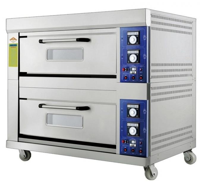 Laminar-tipo forno de padaria do gás com controle cronometrando e as plataformas ajustáveis da capacidade 2 da variação da temperatura 20~400°C 4 bandejas