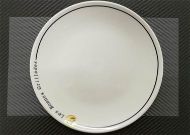 A placa redonda cerâmica com louça da porcelana do logotipo ajusta o peso 744g do diâmetro 25cm