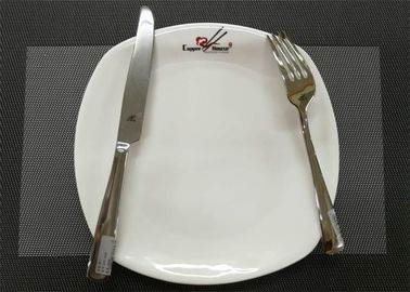 A placa quadrada do prato com louça da porcelana do Personalizar-logotipo ajusta o diâmetro 23cm