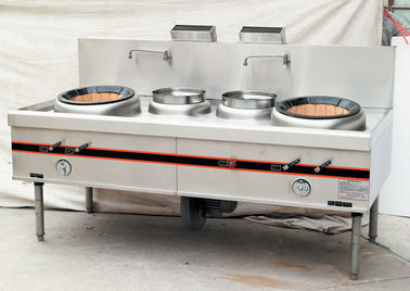 Escala 550W do cozimento de gás de dois queimadores, equipamentos comerciais de aço inoxidável da cozinha