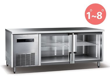 Tabela de trabalho refrigerada para refrigerar comercial do fã do congelador de refrigerador R134a da cozinha 660L