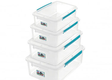 A caixa de armazenamento plástica clara do alimento com capacidade 0.9L da tampa e do fechamento a 12L suporta temperaturas de -40°C a +80°C