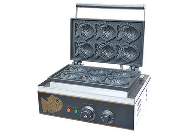 Os bolos de peixes coreanos do fabricante comercial do waffle fazem à máquina o equipamento 220V 1550W do snack bar