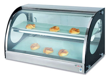Mostra 40-85°C de aquecimento bonde do aquecedor de alimento do armário de exposição do pão da parte superior contrária