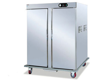 Calor móvel do alimento do carro do aquecedor do alimento de duas portas do aço inoxidável que guarda o armário