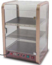 O equipamento quente enlatado do snack bar da mostra da exposição da bebida com diodo emissor de luz ilumina-se