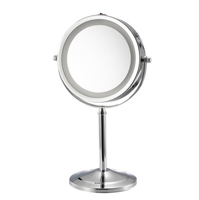 Espelho de vaidade frente e verso europeu do metal do banheiro do quarto do espelho da beleza do espelho HD da tabela de molho da luz da suficiência do estilo