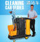 Carro de múltiplos propósitos da limpeza com equipamentos do serviço da tampa/sala sem ruído