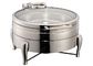 Indução 304# hidráulica de aço inoxidável de YUFEH que aquece por atrito a estação da sopa do aquecedor de alimento do bufete do prato com a tampa de vidro redonda
