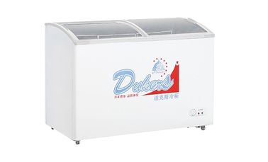 DUKERS curvou o congelador de refrigerador comercial 220V da mostra de vidro da porta 50Hz