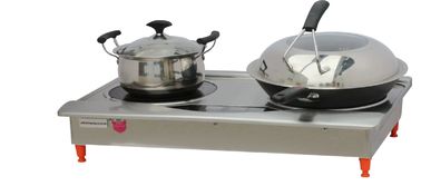 Queimador dobro de superfície de aço inoxidável dos fogões de indução que cozinha a escala