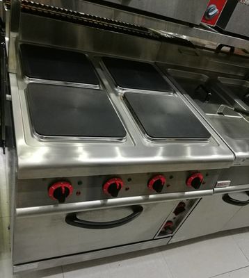 Equipamento de cozinha comercial ocidental Forno a gás 4 queimador com forno