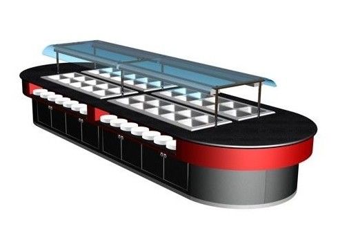 Equipamento de buffet comercial 400L com luz aquecedora para cozinha madeira suave quente 7kw