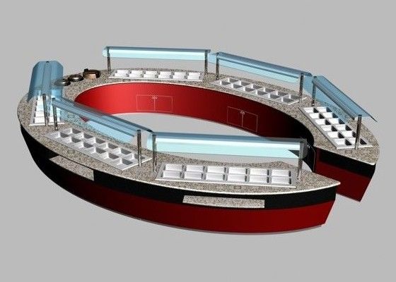 Equipamento de buffet comercial Combinação de forma oval e redonda Restaurantes Mesas de buffet