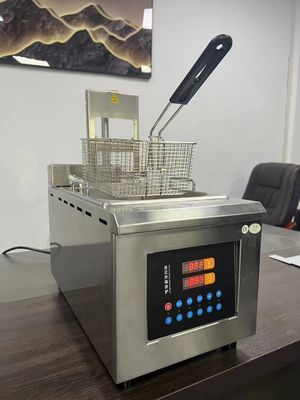 Fritadora de aço inoxidável multifuncional Fritadora de óleo de elevação automática máquina de fritura pote para frango picado batatas fritas peixe