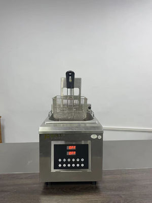 Fritadora de aço inoxidável multifuncional Fritadora de óleo de elevação automática máquina de fritura pote para frango picado batatas fritas peixe