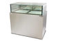 Mostra de vidro baixa de madeira/de aço inoxidável do refrigerador do bolo/armário exposição da pastelaria