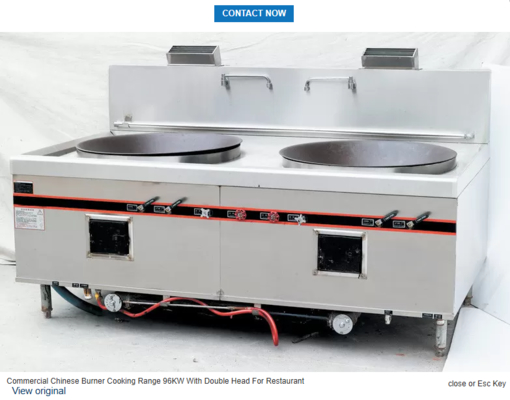 A gama de cozinha chinesa comercial