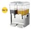 Congelador de refrigerador dos tanques 2 x 18L/máquina comerciais dobro do distribuidor bebida do suco
