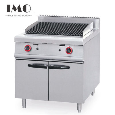 2025 Equipamento de cozinha de restaurante para cozinha de alta qualidade Aço inoxidável Gás Lava Rock Grill Com Gabinete
