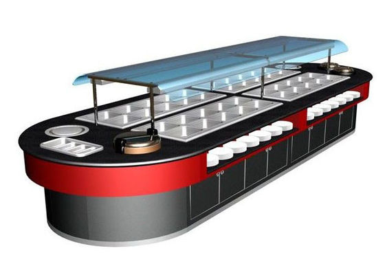 Equipamento de buffet comercial 400L com luz aquecedora para cozinha madeira suave quente 7kw