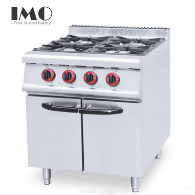 Fogão a gás com 4 queimadores e armário para equipamentos de cozinha comercial 5 estrelas